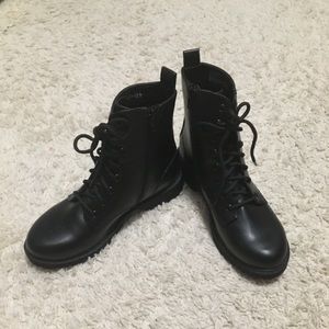 Black Combat Boots Size 7 NWOT